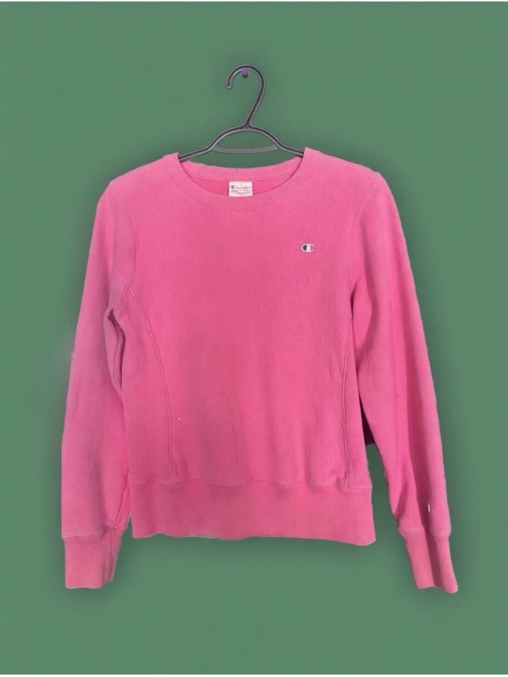 1970s Champion Reverse Weave Single Color Tag Pink Crewneck – Medium